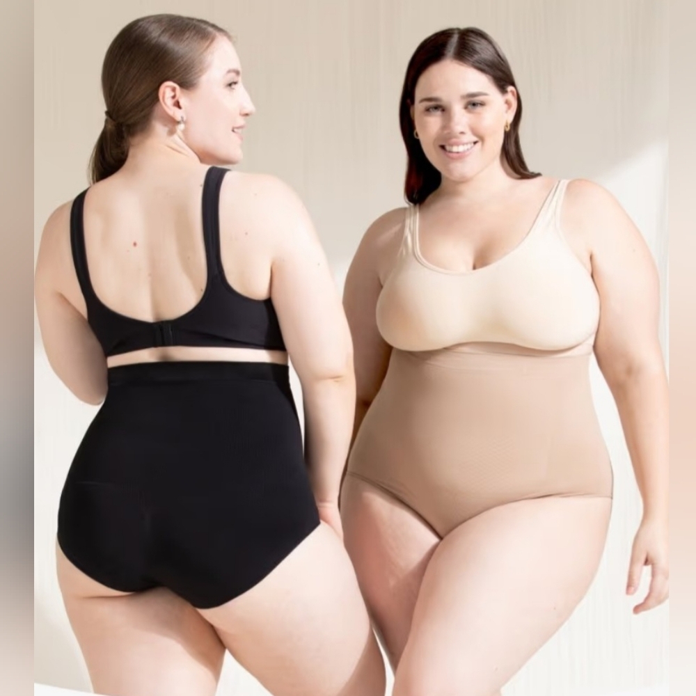 3XL Shapermint Empetua All Day Black High-Waisted Shaper Panty Shapewear  Straps